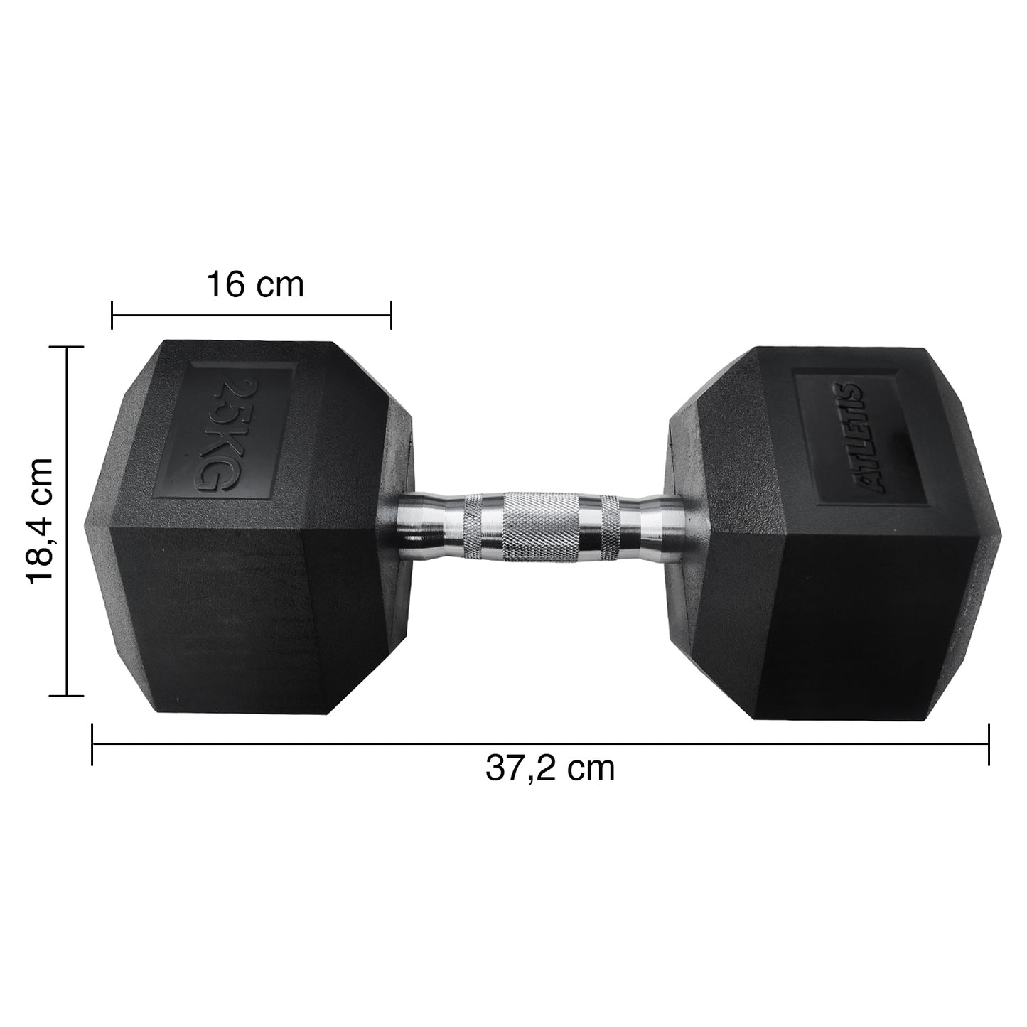 Mancuerna Hexagonal 25 Kg Negro