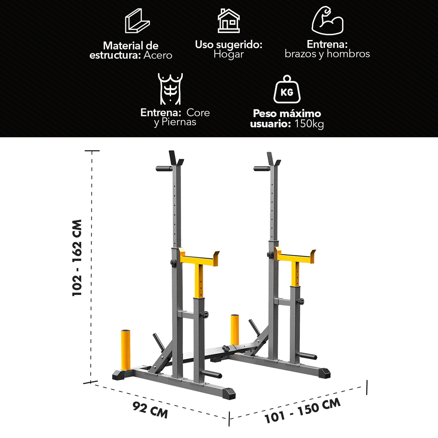 Squat Rack Multifuncional Power Sentadillas Press