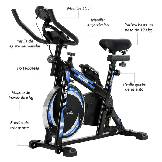 Bicicleta Spinning K300 6kg Azul