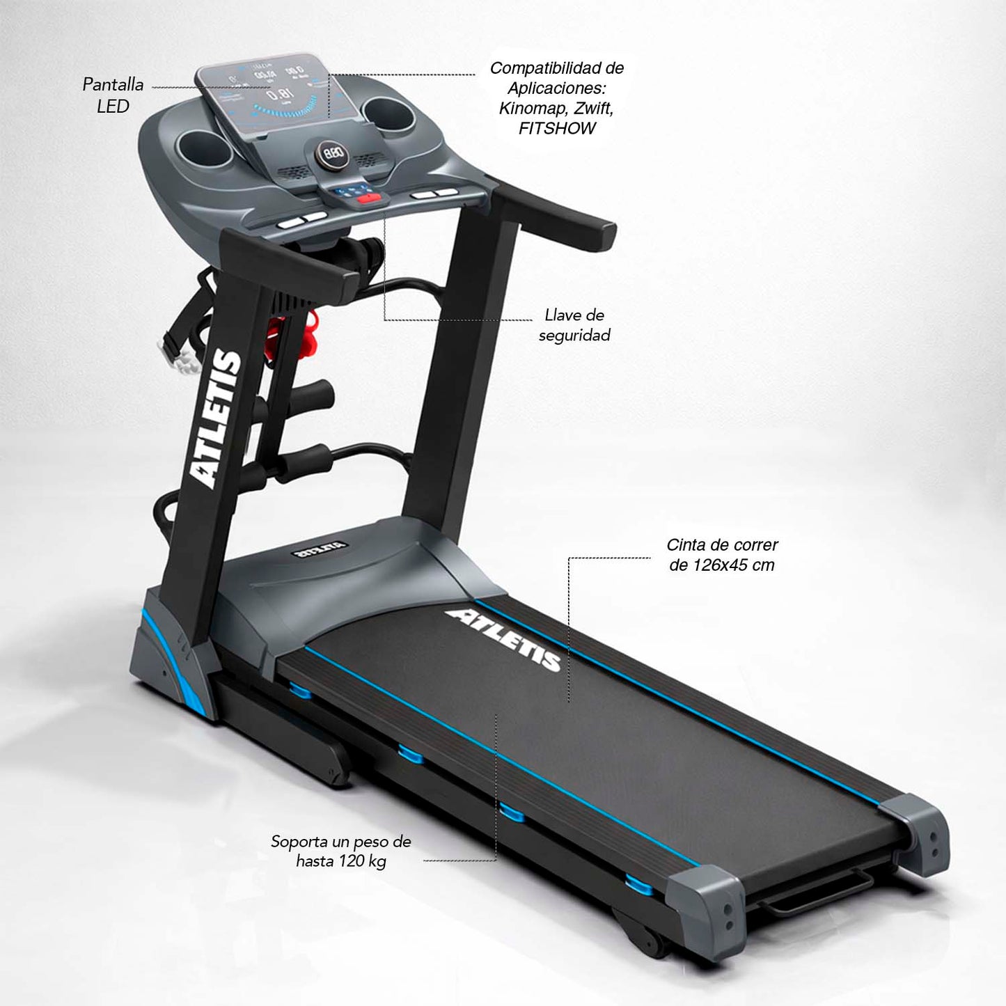 Trotadora X900 Ultra 16km/h 2.0 HP Multifunción