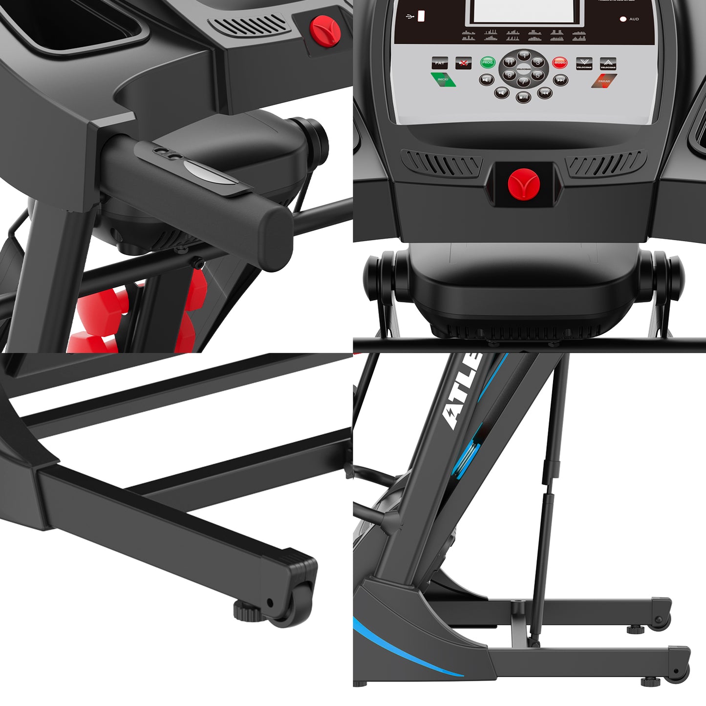 Trotadora Eléctrica A100 Plus con MP3 y USB Negro