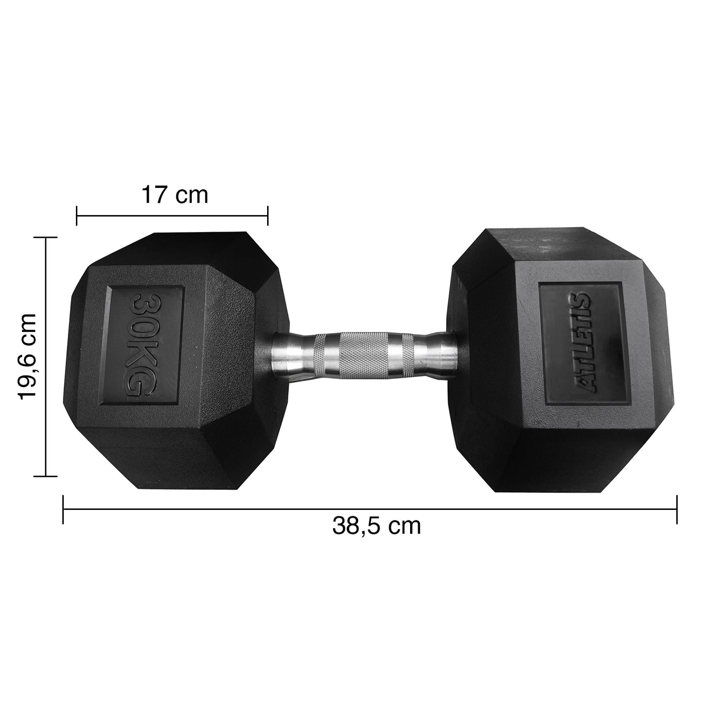 Mancuerna Hexagonal 30 Kg Negro