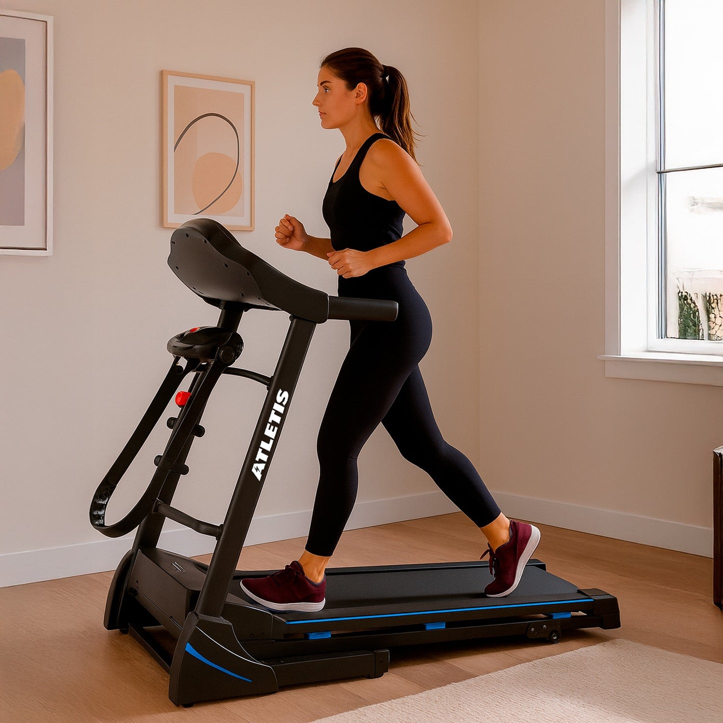 Trotadora Eléctrica A100 Plus con MP3 y USB Negro