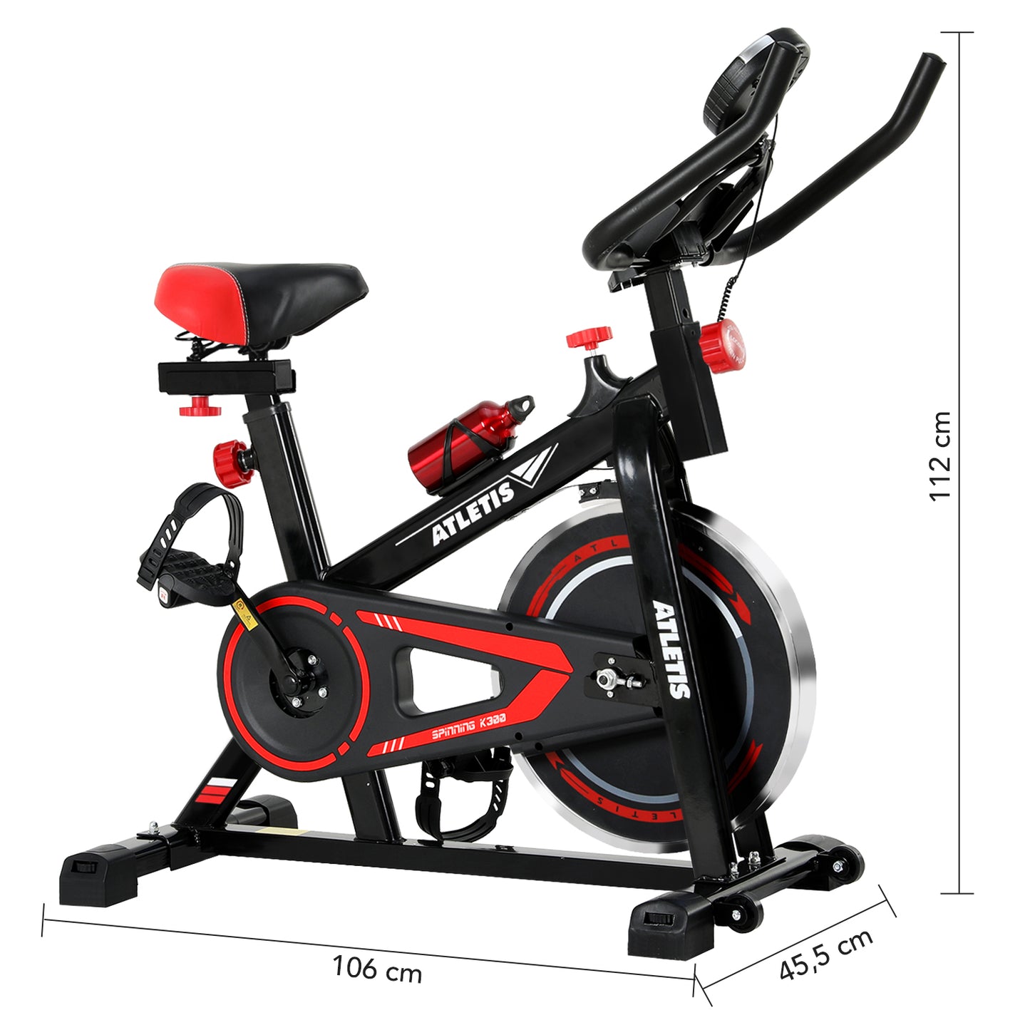 Bicicleta Spinning K300 6kg Rojo