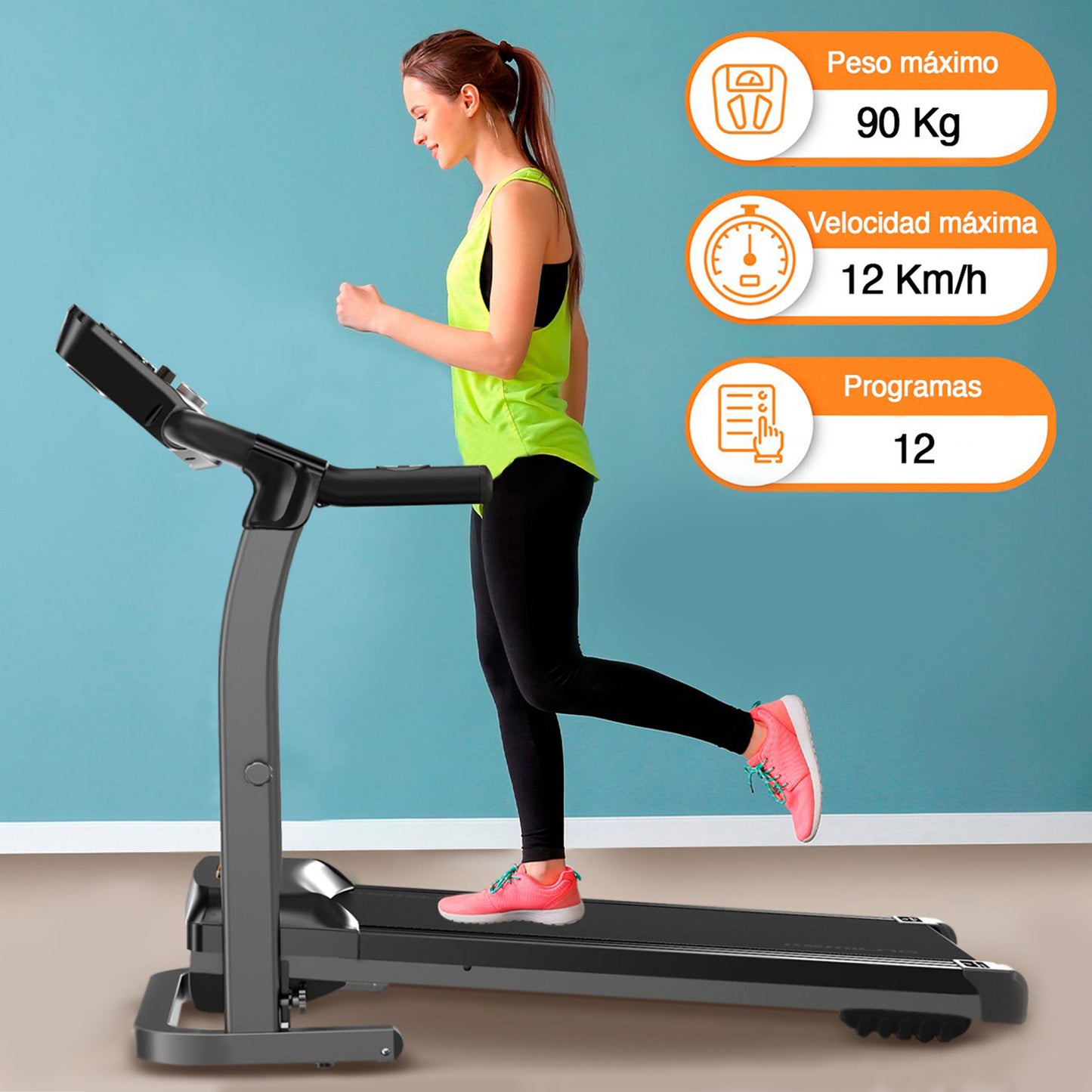 Trotadora M201 Bluetooth Negro