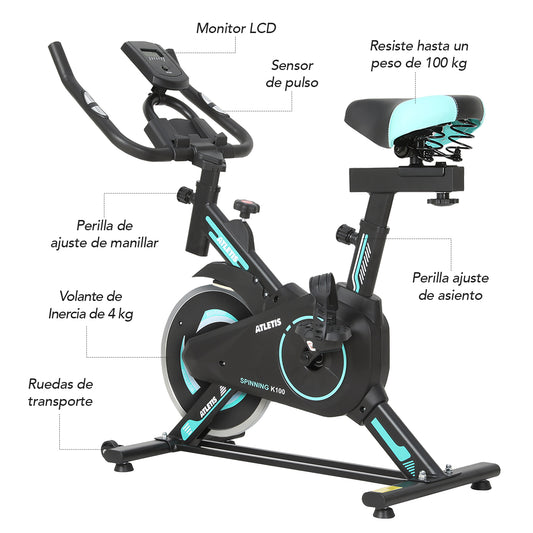 Bicicleta Spinning K100 Verde