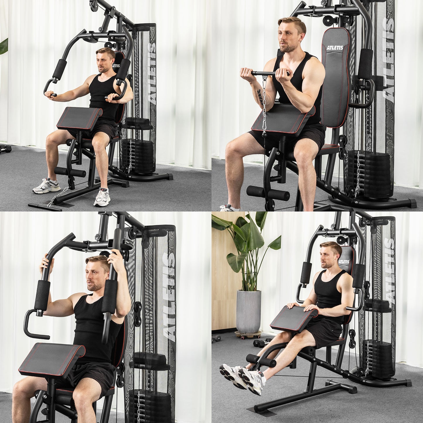 Home Gym Multifuncional Elite TF-7080A Negro