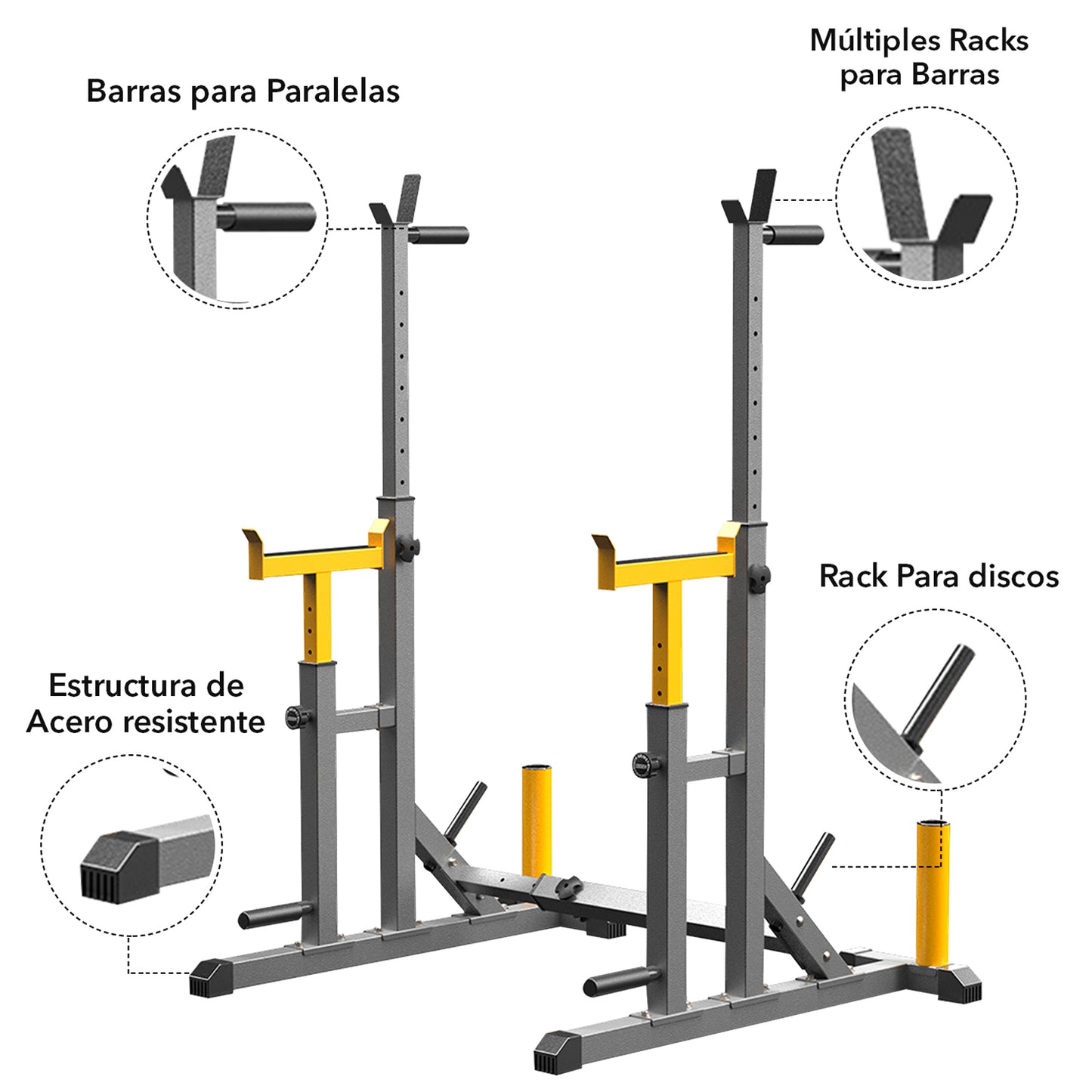 Squat Rack Multifuncional Power Sentadillas Press