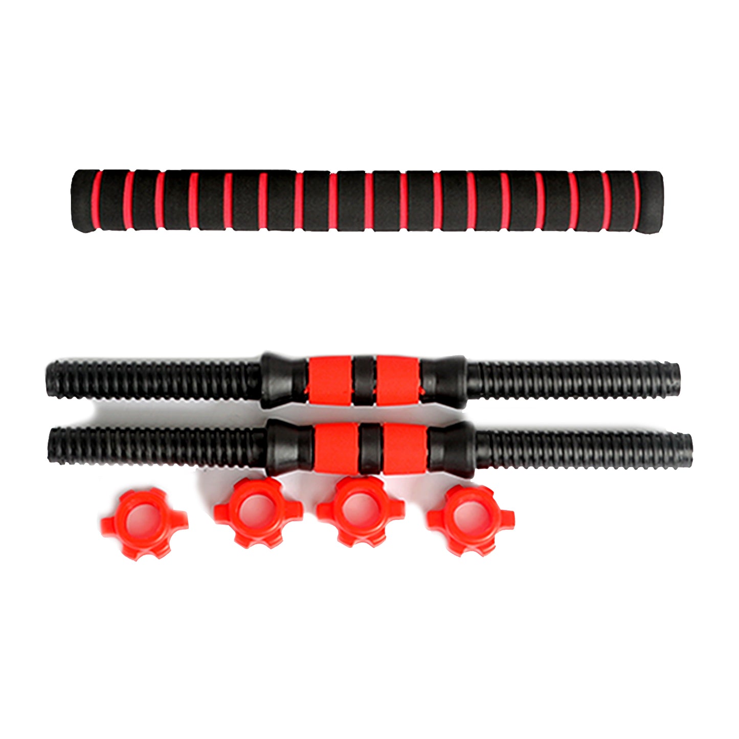 Set de Mancuernas y Barra 30 Kg 2 en 1 Negro