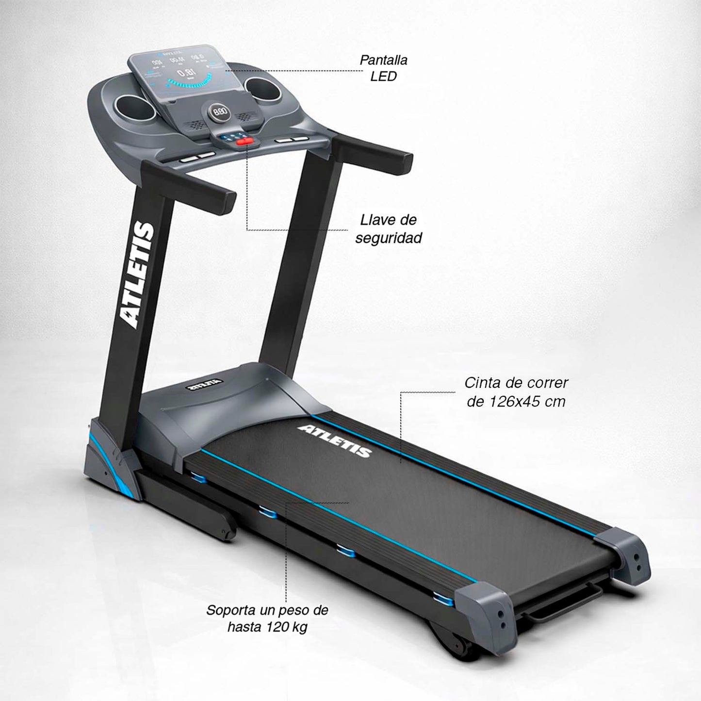 Trotadora X900 16 km/h 2.0 HP Inclinación Auto