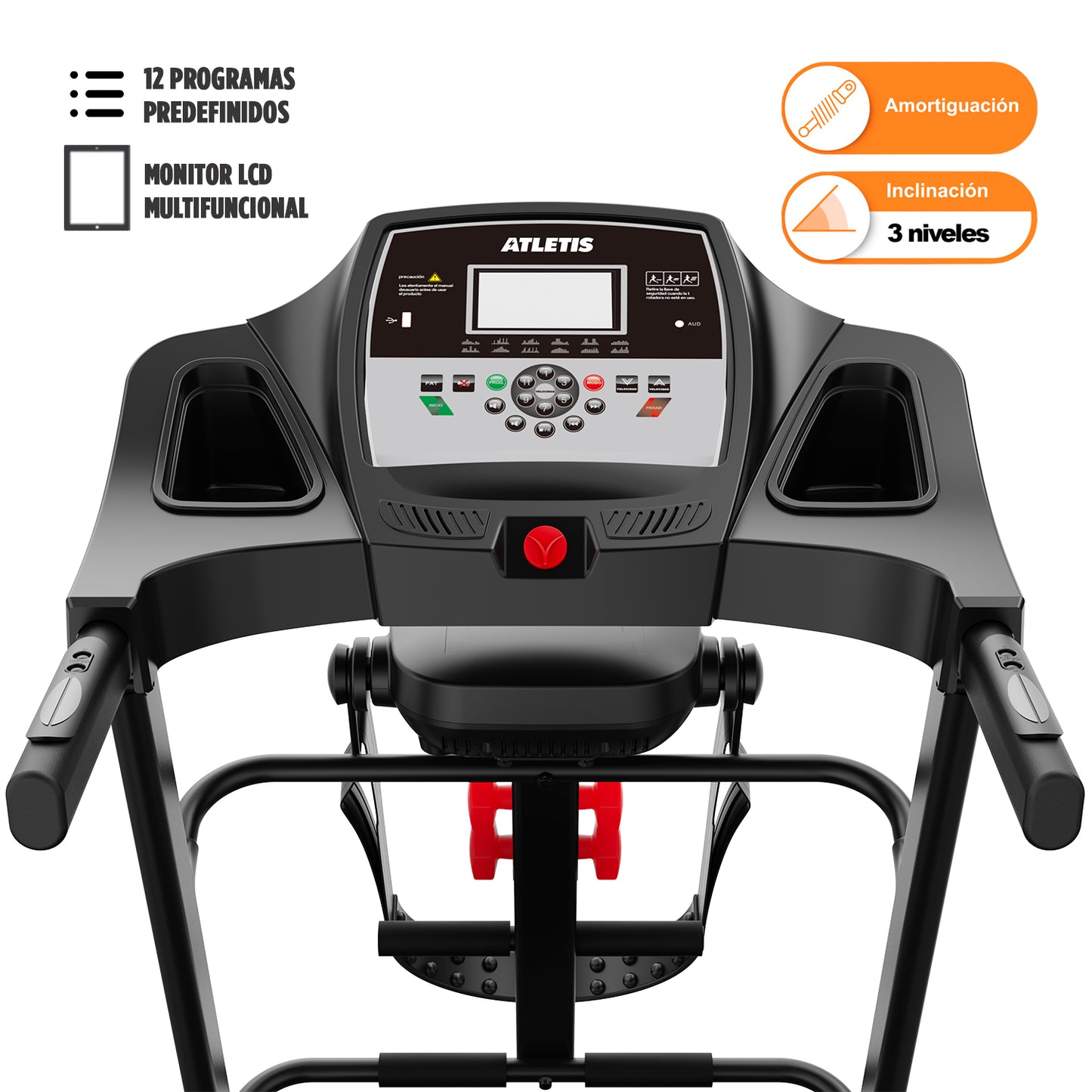 Trotadora Eléctrica A100 Plus con MP3 y USB Negro